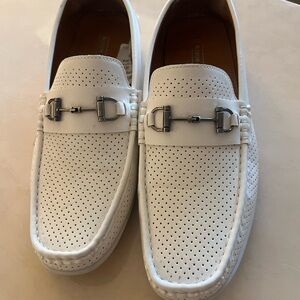 Aston Marc White Mens Loafers